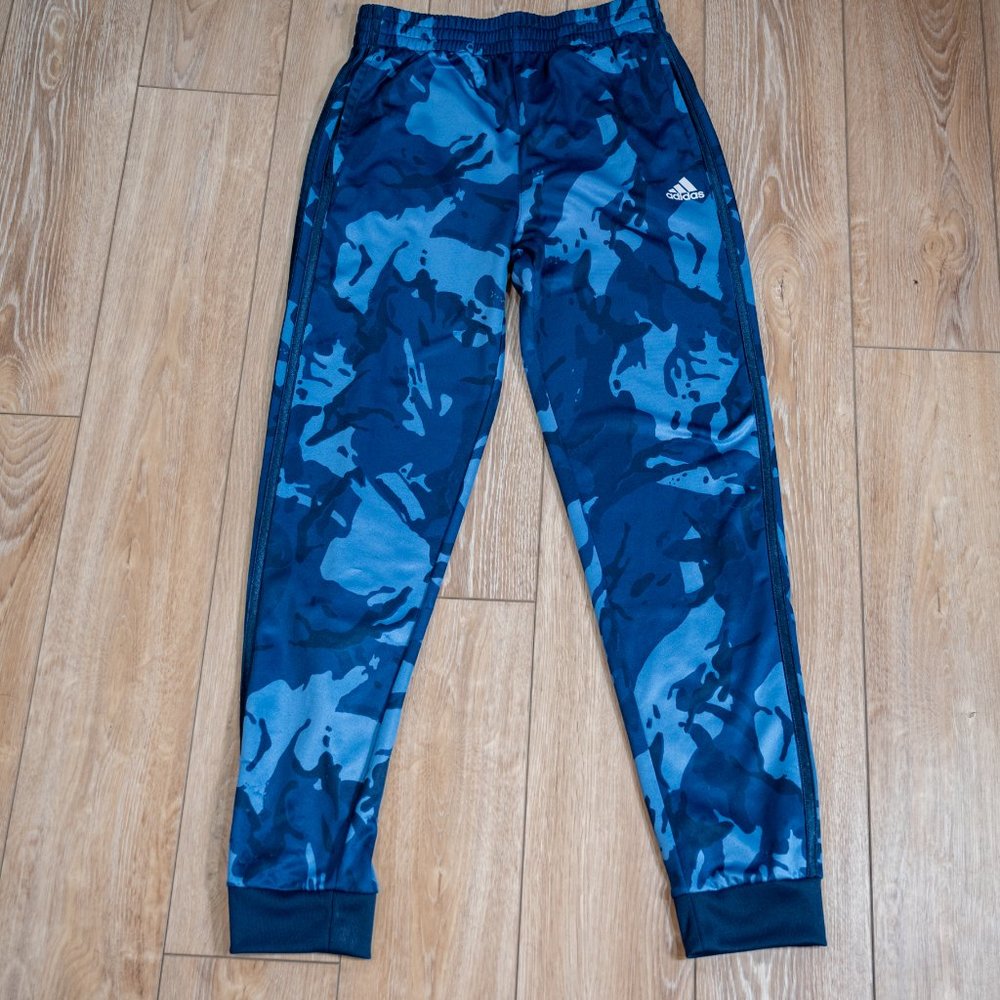Adidas Kids Sweat pants -Blue Camo  Size Large 14/16